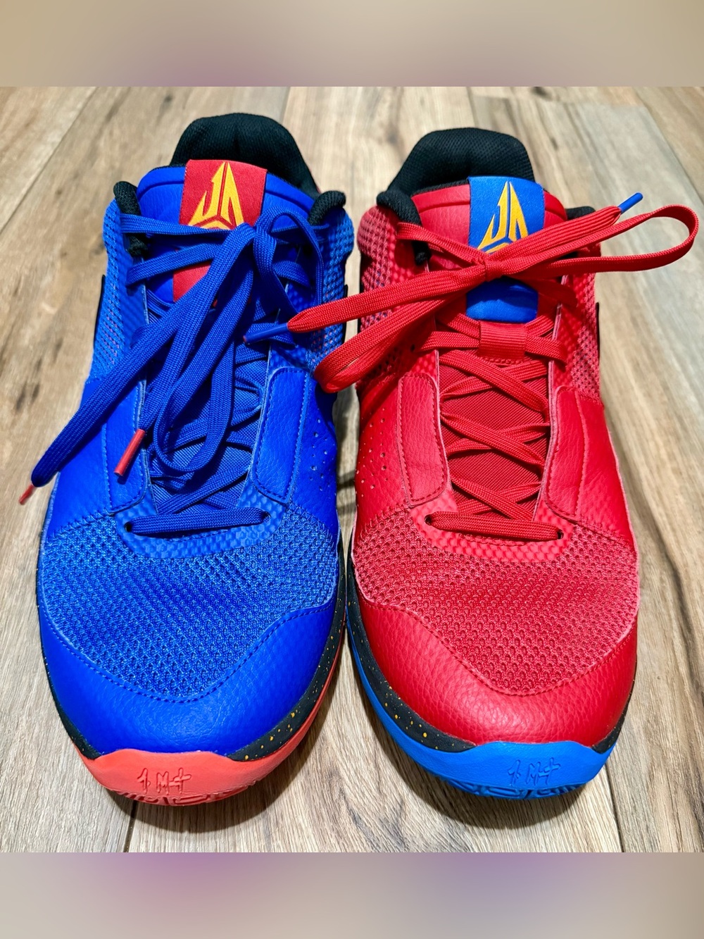 Nike Ja 1 Low Hunger Red Blue Mixed Basketball Shoe DR8785-402 Men's Size 14 EUC